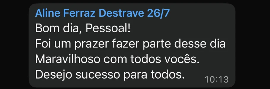 Depoimento de Aline Ferraz