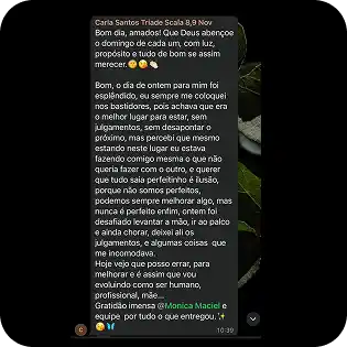 Depoimento de Rafaela Vieira