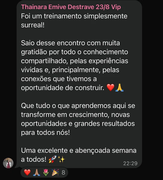 Depoimento de Thainara Emive